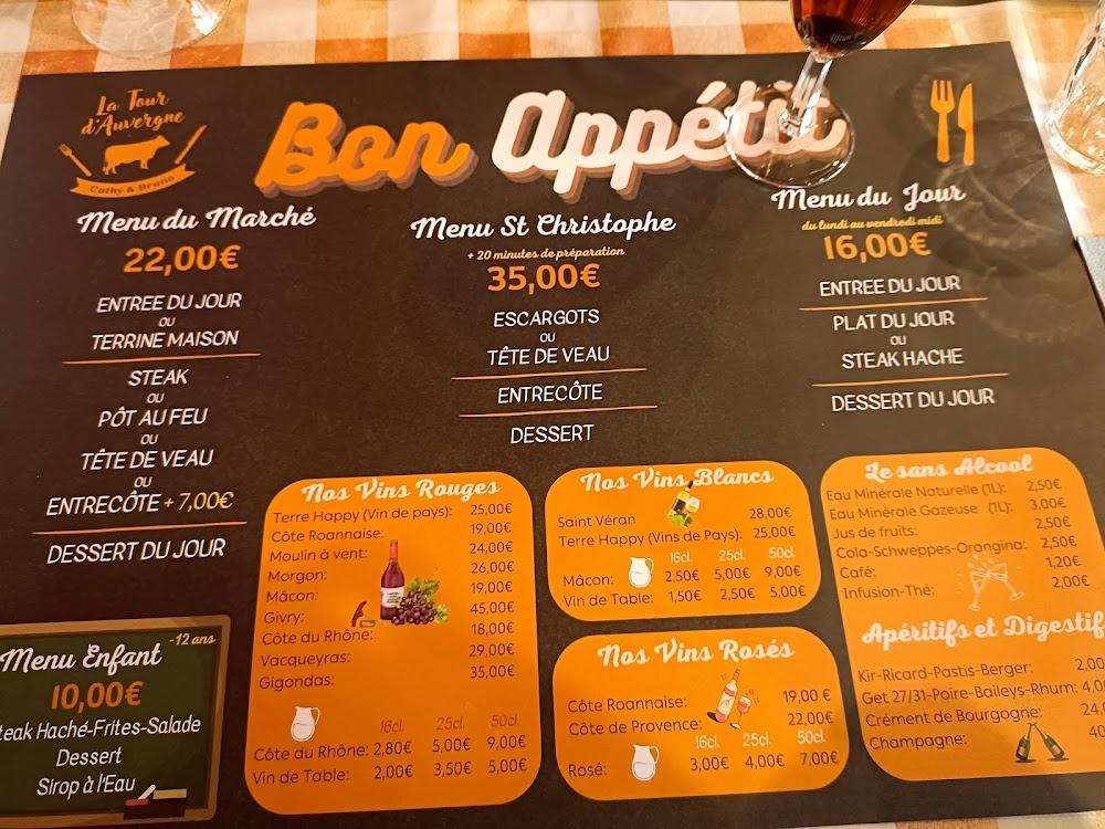 La Tour d'Auvergne - Menu Image 3